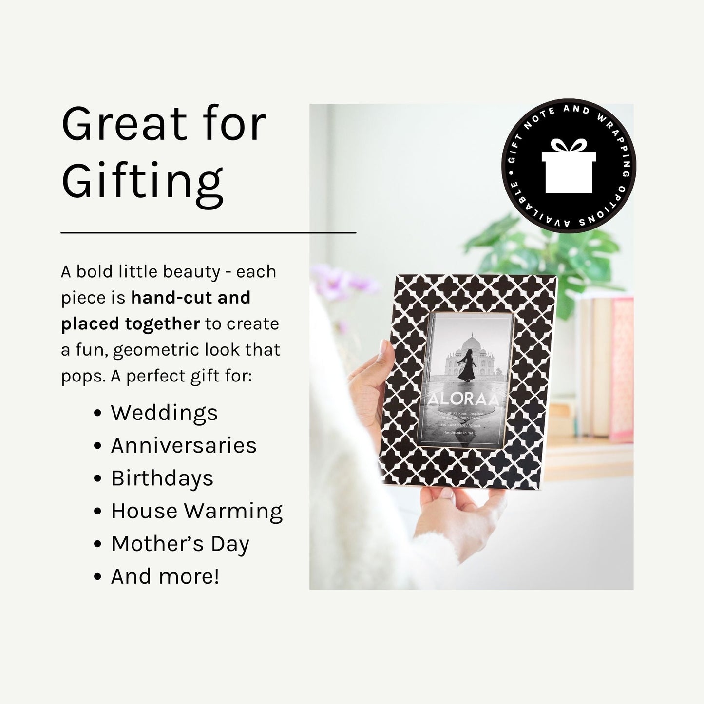 Artisanal Seengh Ka Kaam Inspired Photo Frame — styled and in use | ALORAA