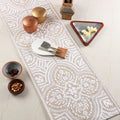 Floral Embroidered Table Runner with Tassels — handcrafted by skilled Indian artisans | ALORAA