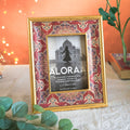 Handcrafted Persian-inspired Photo Frame with Rustic Gold Finish — handcrafted by skilled Indian artisans | ALORAA