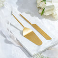 Handmade Gold Finished Cake Servers Set of 2 — handcrafted by skilled Indian artisans | ALORAA