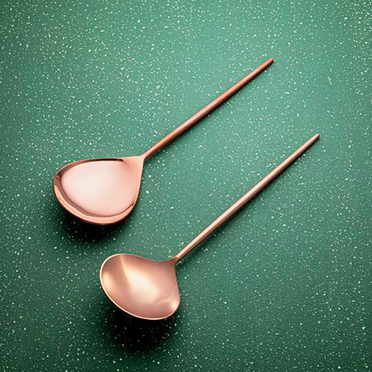 Handmade Stainless Steel Servers (Set of 2)