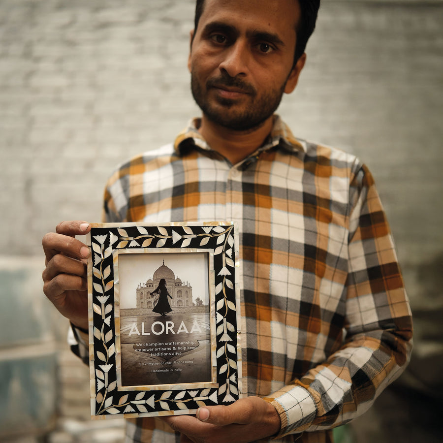 Mohammed, Sambhal. Handcrafting pieces like these for over a decade to support his family.