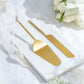 Handmade Gold Finished Cake Servers (Set of 2)