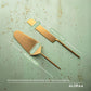 Handmade Gold Finished Cake Servers (Set of 2)