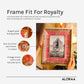 Red Handcrafted Persian-inspired Photo Frame with Rustic Gold Finish