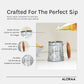 Handmade Insulated Stainless Steel Beer Mug with Wooden Handle