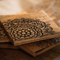 Hand Carved Mandala Coasters (set of 4)