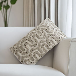 Dori Embroidered Cushion Cover — handcrafted by skilled Indian artisans | ALORAA