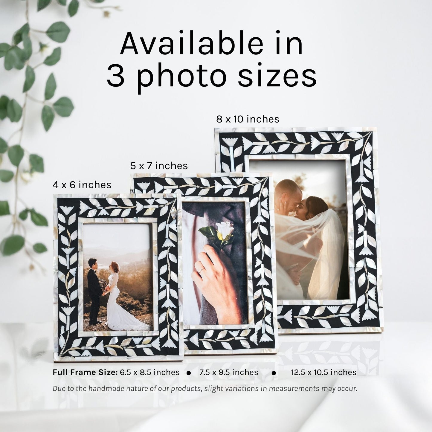 Floral Mother of Pearl Photo Frame — handcrafted details and features | ALORAA