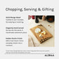 Golden Hand Carved Rustic Chopping Board — handcrafted details and features | ALORAA