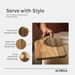 Hand Carved Mandala Chopping Board — handcrafted details and features | ALORAA