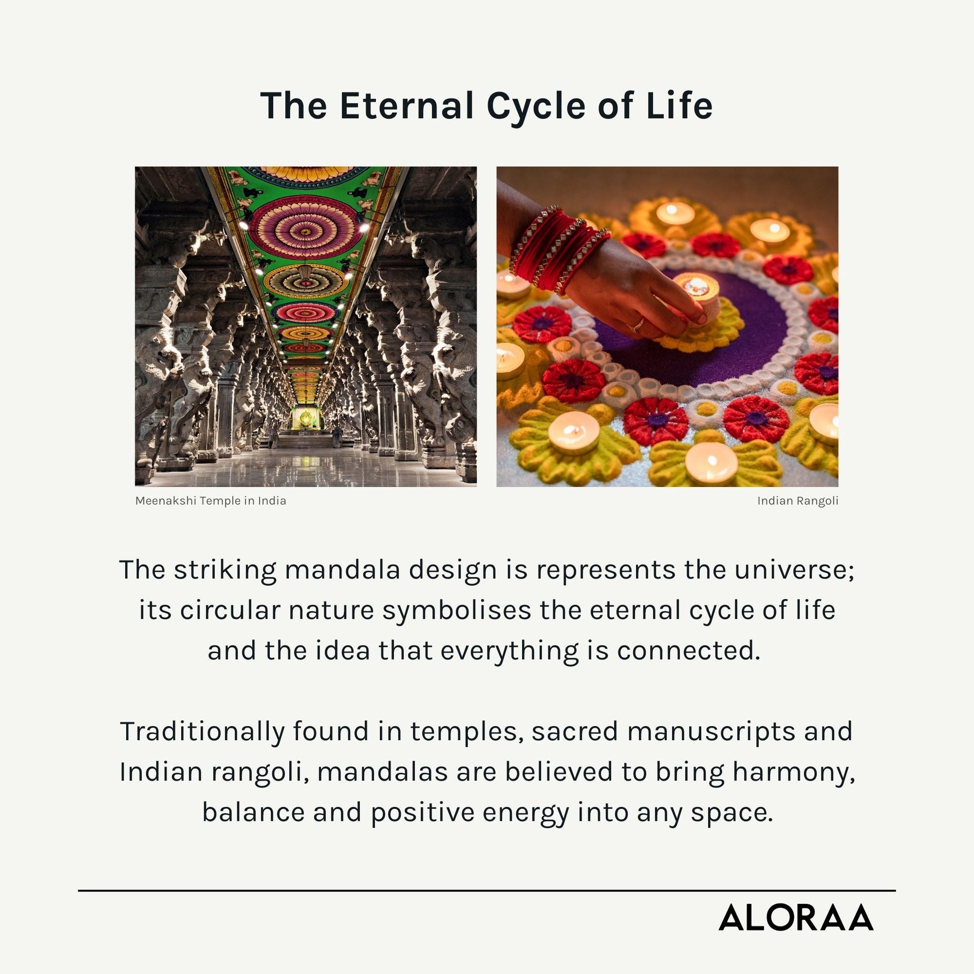 Hand Carved Mandala Coasters set of 4 — handcrafted details and features | ALORAA