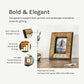 Handcrafted Black & Gold Textured Photo Frame — handcrafted details and features | ALORAA