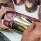 Handcrafted Persian-inspired Tealight Candle Holders with Rustic Gold Finish (Set of 2)