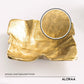 Handmade Matte Gold Jewellery Bowl — close-up of handcrafted detail | ALORAA