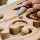Golden Hand Carved Rustic Chopping Board