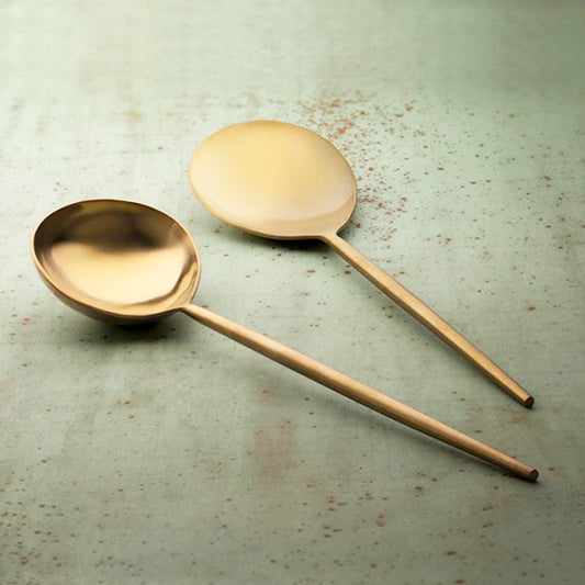 Handmade Stainless Steel Servers (Set of 2)
