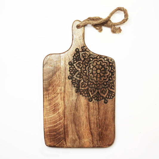 Hand Carved Mandala Chopping Board