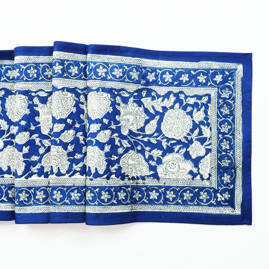 Floral Hand Block Printed Table Runner