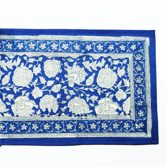 Floral Hand Block Printed Table Runner